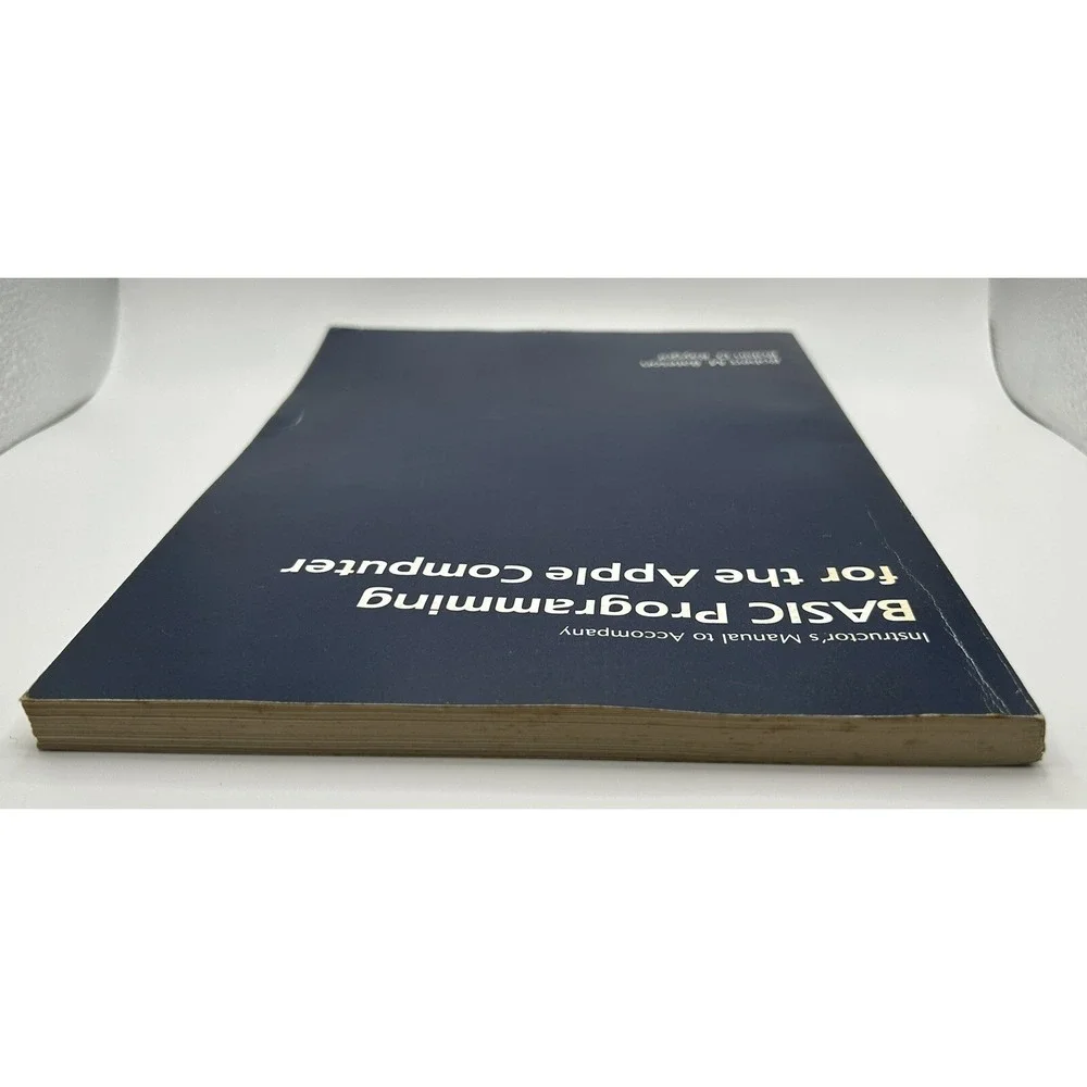 Apple Basic Programming‎ 1985 Instructor's Manual Pc Book Bateson Raygor Rare